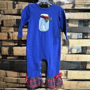Ricrac & Ruffles Christmas Romper Size 24m NWOT